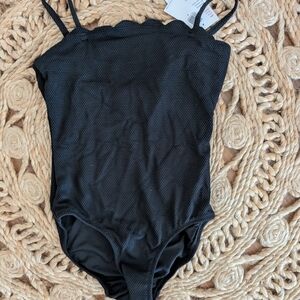 Old Navy Black Scalloped Swimsuit
